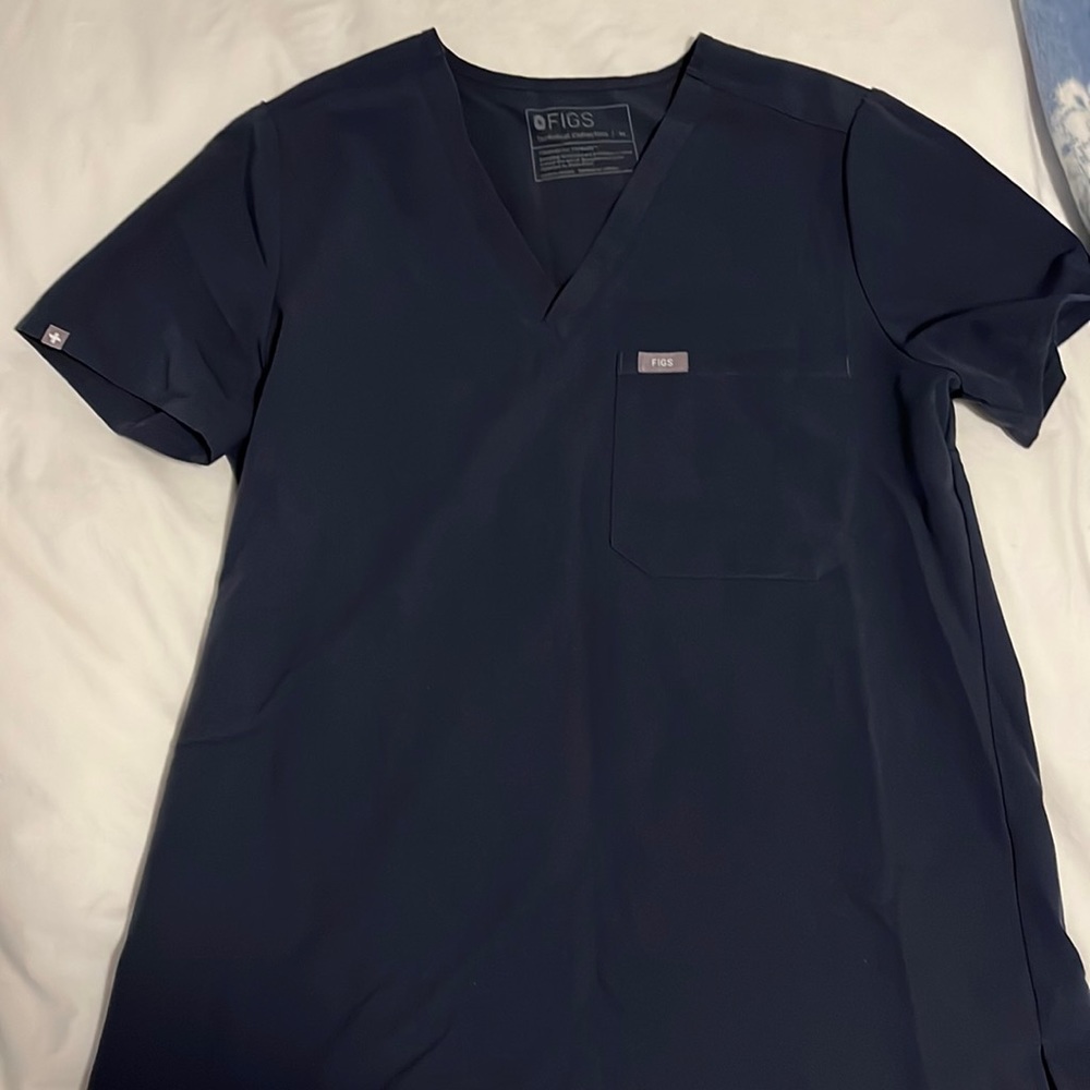 Catarina one-pocket Space Grey Scrub Top